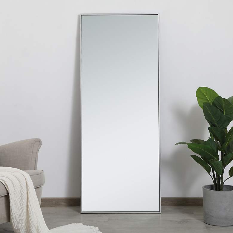 Image 2 Monet Silver 24" x 60" Rectangular Wall Mirror