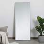 2_Monet Silver 24" x 60" Rectangular Wall Mirror