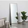 4_Monet Silver 24" x 60" Rectangular Wall Mirror more views