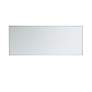 6_Monet Silver 24" x 60" Rectangular Wall Mirror more views