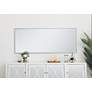 7_Monet Silver 24" x 60" Rectangular Wall Mirror more views