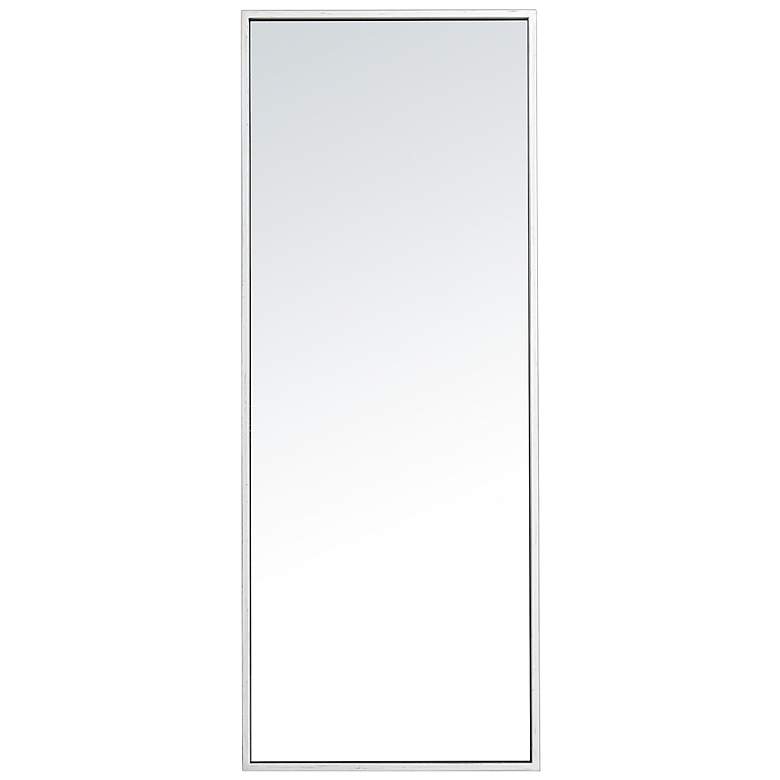 Image 2 Monet Silver Metal 14" x 36" Rectangular Vanity Wall Mirror