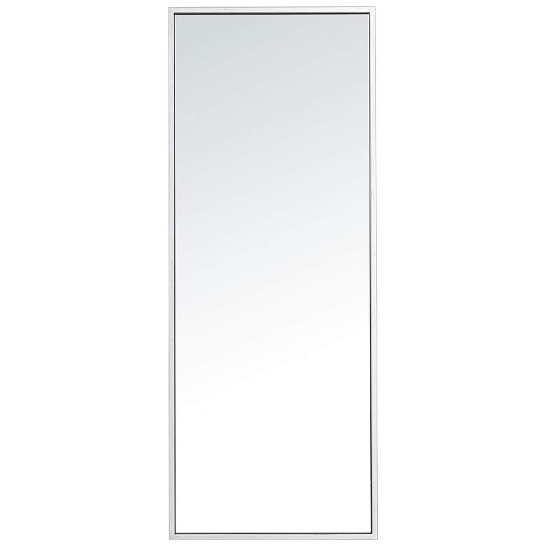 Image 4 Monet Silver Metal 14" x 36" Rectangular Vanity Wall Mirror more views