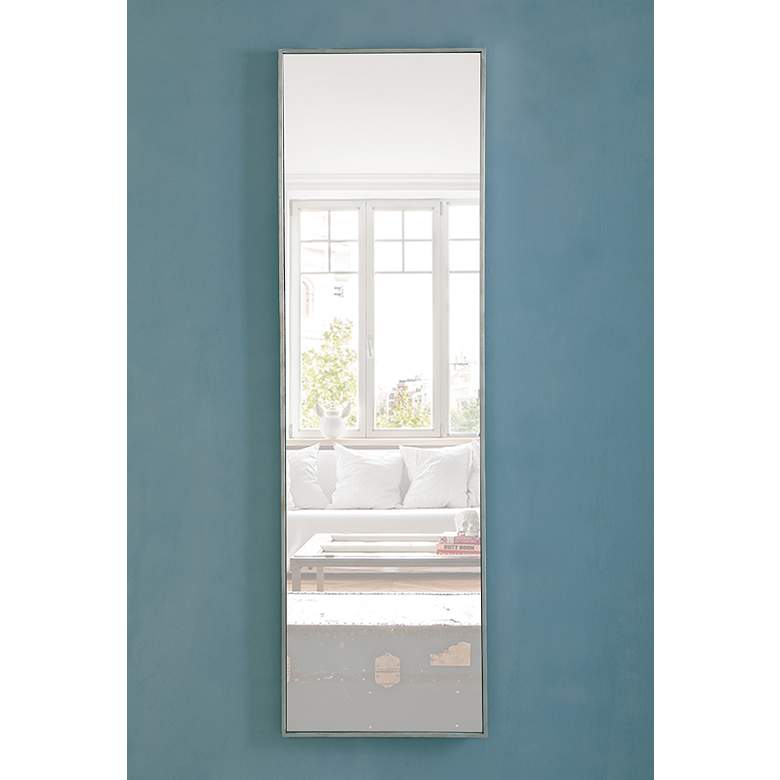 Image 1 Monet Silver Metal 18" x 60" Rectangular Wall Mirror