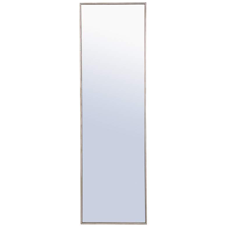 Image 3 Monet Silver Metal 18" x 60" Rectangular Wall Mirror more views
