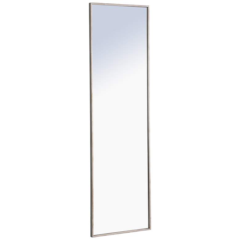 Image 4 Monet Silver Metal 18" x 60" Rectangular Wall Mirror more views