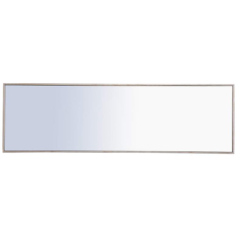 Image 5 Monet Silver Metal 18" x 60" Rectangular Wall Mirror more views