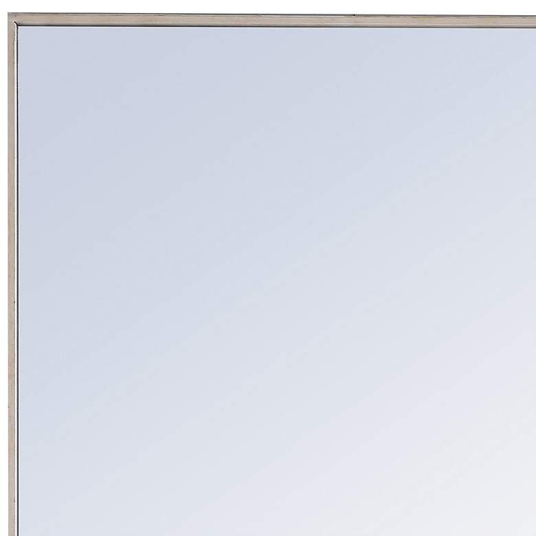 Image 3 Monet Silver Metal 28" x 42" Rectangular Vanity Wall Mirror more views