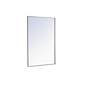 3_Monet Silver Metal 28" x 42" Rectangular Vanity Wall Mirror more views