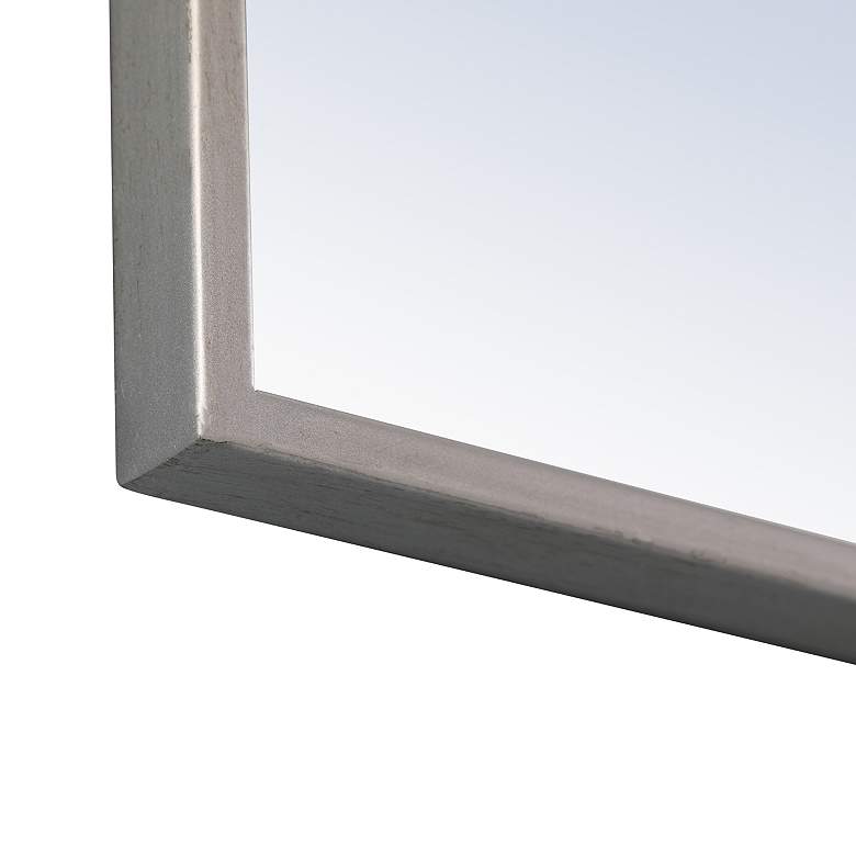 Image 4 Monet Silver Metal 28" x 42" Rectangular Vanity Wall Mirror more views