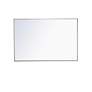 4_Monet Silver Metal 28" x 42" Rectangular Vanity Wall Mirror more views