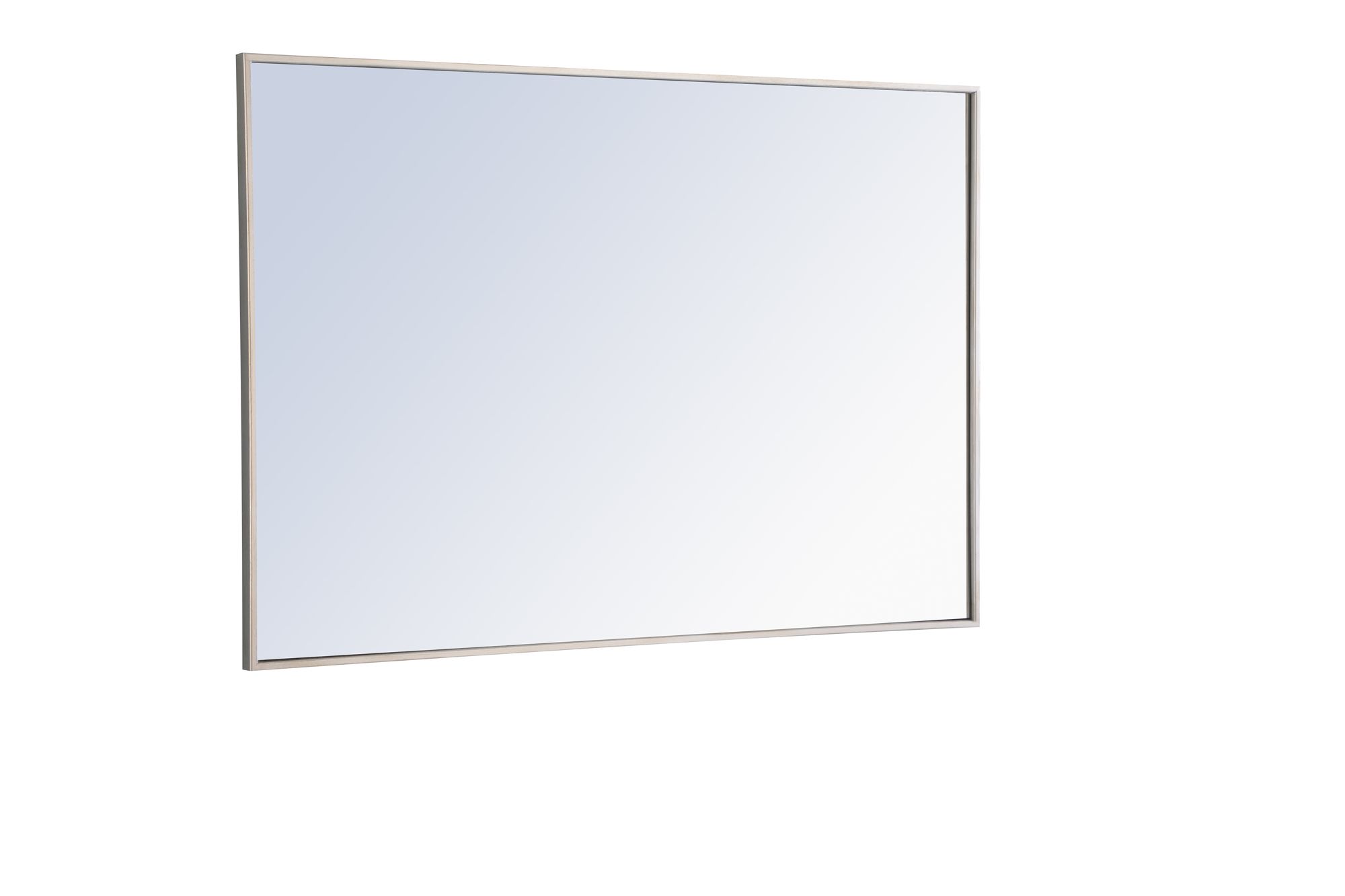 Monet Silver Metal 28" x 42" Rectangular Vanity Wall Mirror