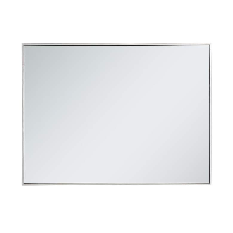 Image 7 Monet Silver Metal 30" x 40" Rectangular Vanity Wall Mirror more views