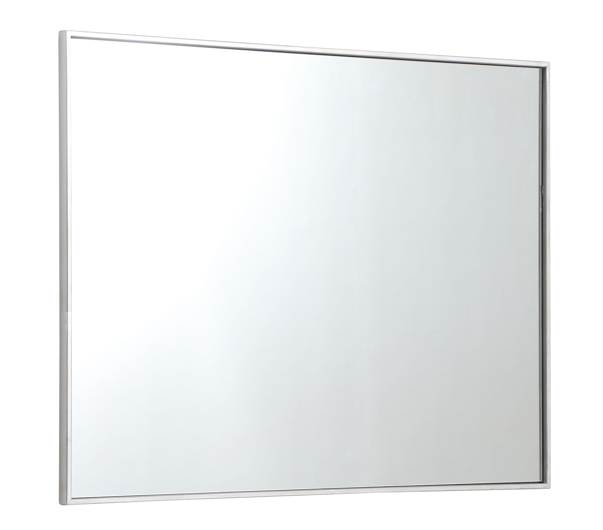 Monet Silver Metal 30" x 40" Rectangular Vanity Wall Mirror
