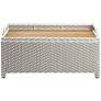 6_Monetta Gray and White Wicker Storage Bench more views