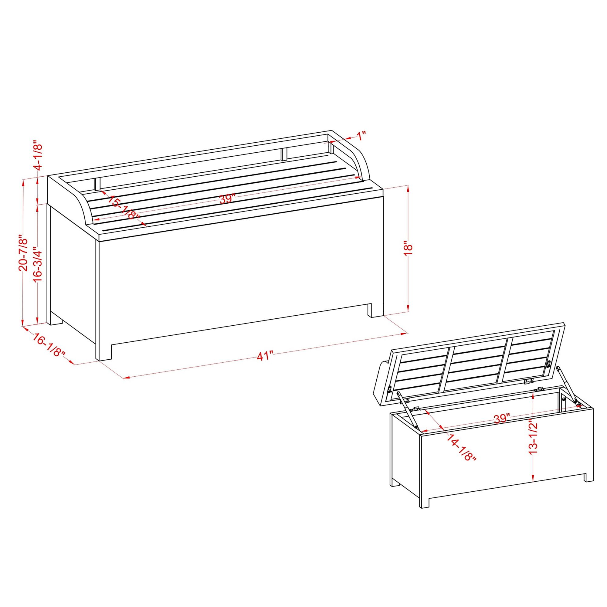 Monetta Gray and White Wicker Storage Bench