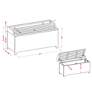 Monetta Gray and White Wicker Storage Bench