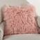 Mongolian Pink Fur 16" Square Decorative Pillow