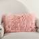 Mongolian Pink Fur 20"x12" Lumbar Pillow