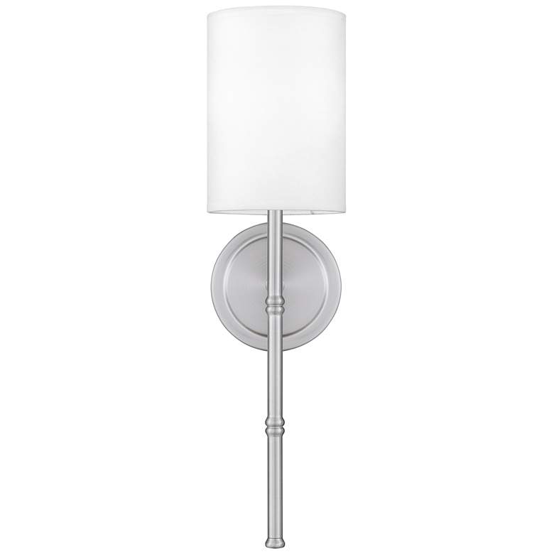 Image 1 Monica 1-Light Antique Polished Nickel Wall Sconce
