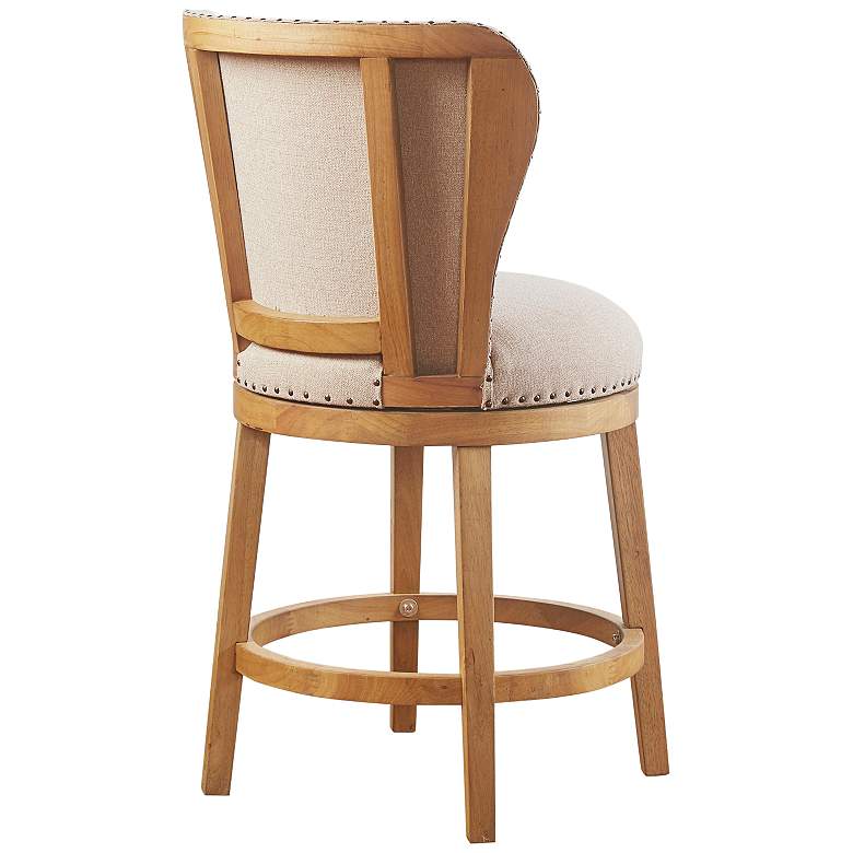 Image 7 Monica 25" Tan Fabric Swivel Counter Stool more views