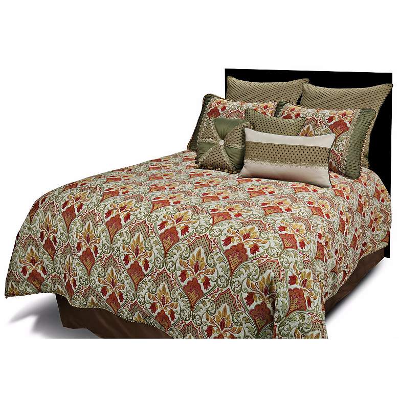 Image 1 Monica Floral 9-Piece Queen Comforter Set