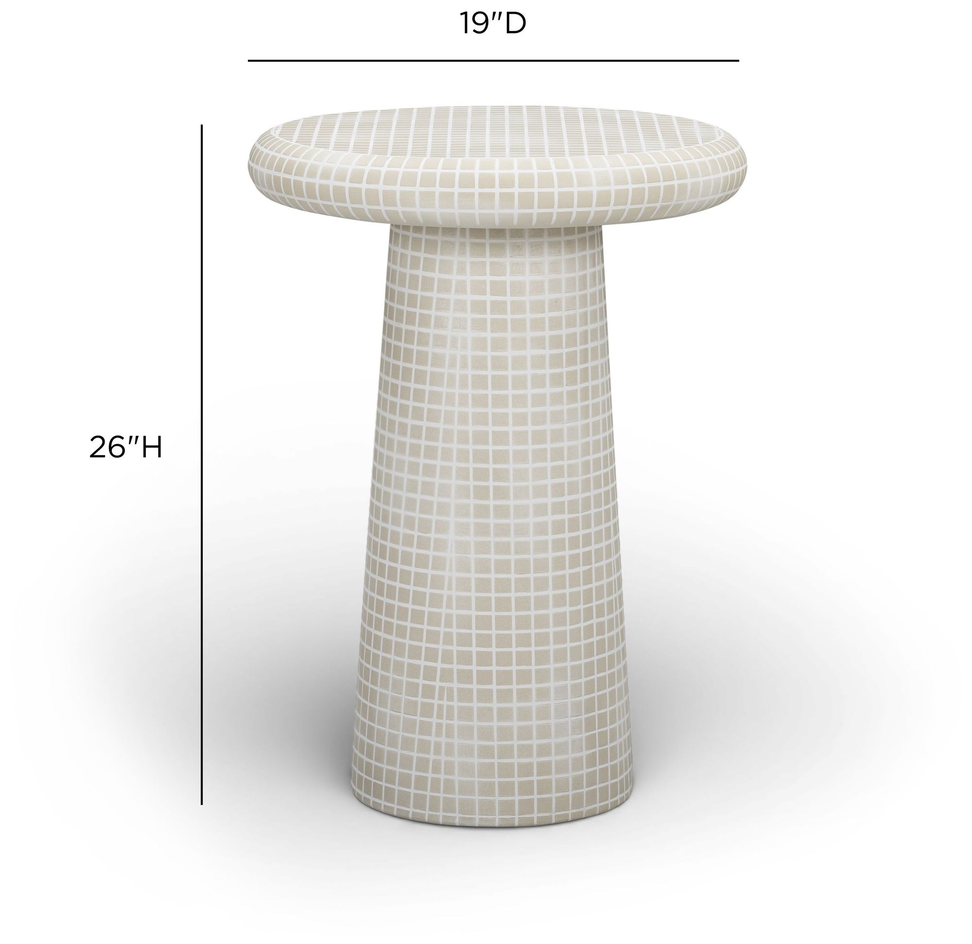 Image 5 Monica Tiled Pattern Indoor / Outdoor Tall Side Table more views