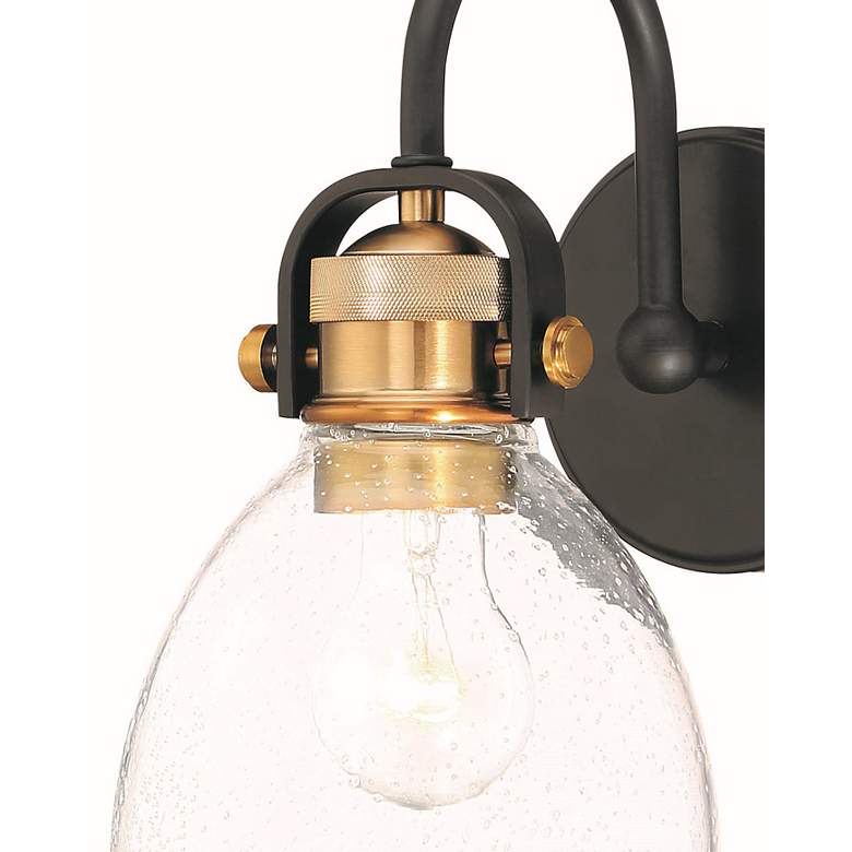 Image 5 Monico 10 1/2" High Bronze and Brass Wall Sconce more views