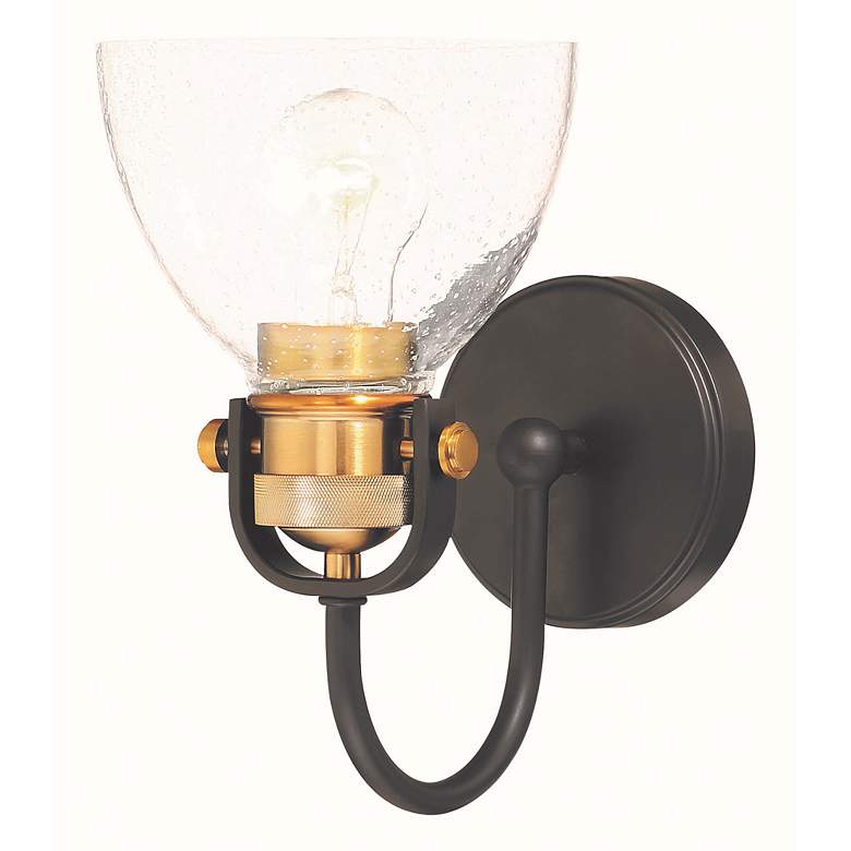 Image 6 Monico 10 1/2" High Bronze and Brass Wall Sconce more views