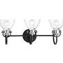 4_Monico 26"W Matte Black Polished Nickel 3-Light Bath Light more views