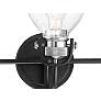 6_Monico 26"W Matte Black Polished Nickel 3-Light Bath Light more views
