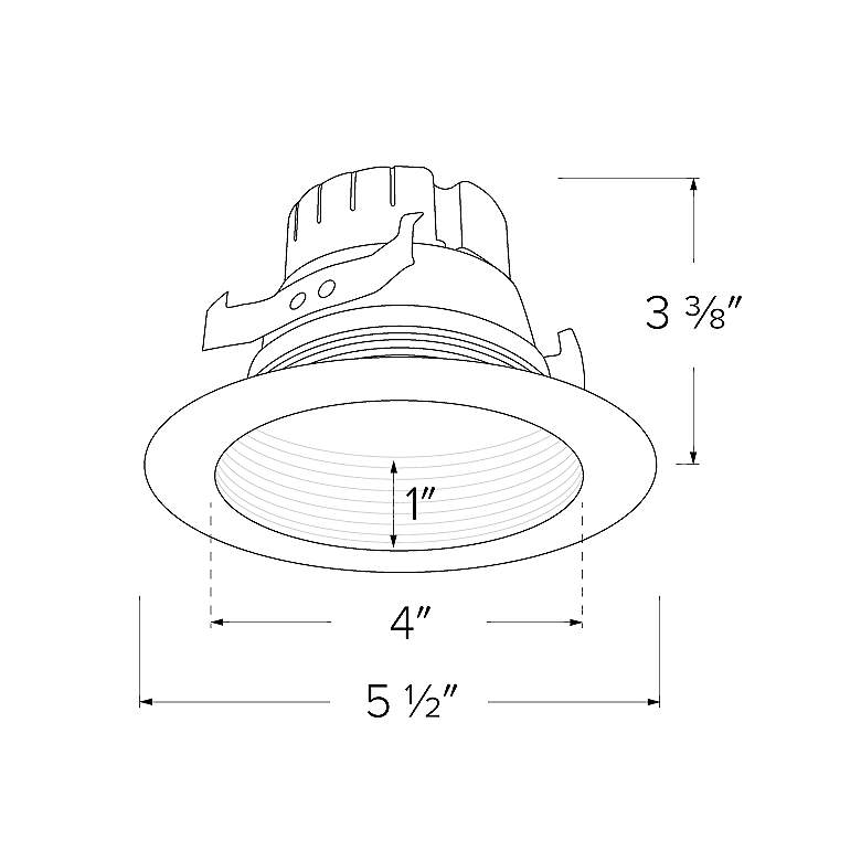 Image 5 Monigan 4 inch White Five-Color Temperature LED Baffle Downlight more views