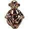 Monkey 7 1/2" High Bronze Decorative Ceramic Figurine