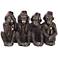 Monkeys in a Row 6" High Figurine