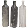 Monochromatic Ceramic 11 3/4"H Cylindrical Vases Set of 3