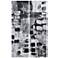 Monochrome Abstract" Silver Shagreen Wrapped Canvas Wall Art Set