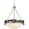Monochrome Circles Lamont Brushed Nickel Pendant Light