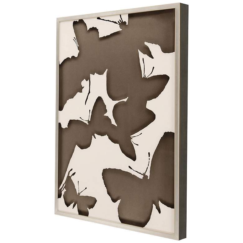 Image 2 Monochrome Flutter I 31"W x 41"H Framed Art more views