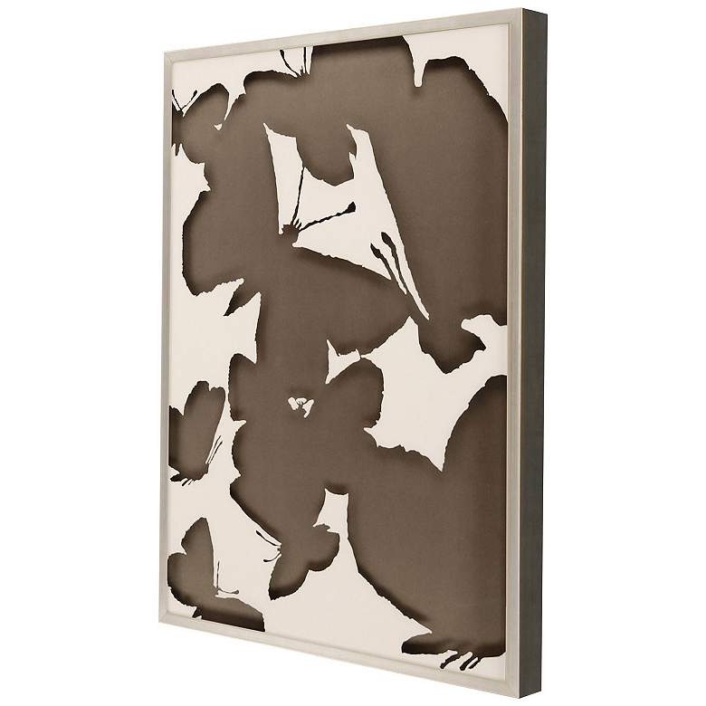 Image 2 Monochrome Flutter II 31"W x 41"H Framed Art more views