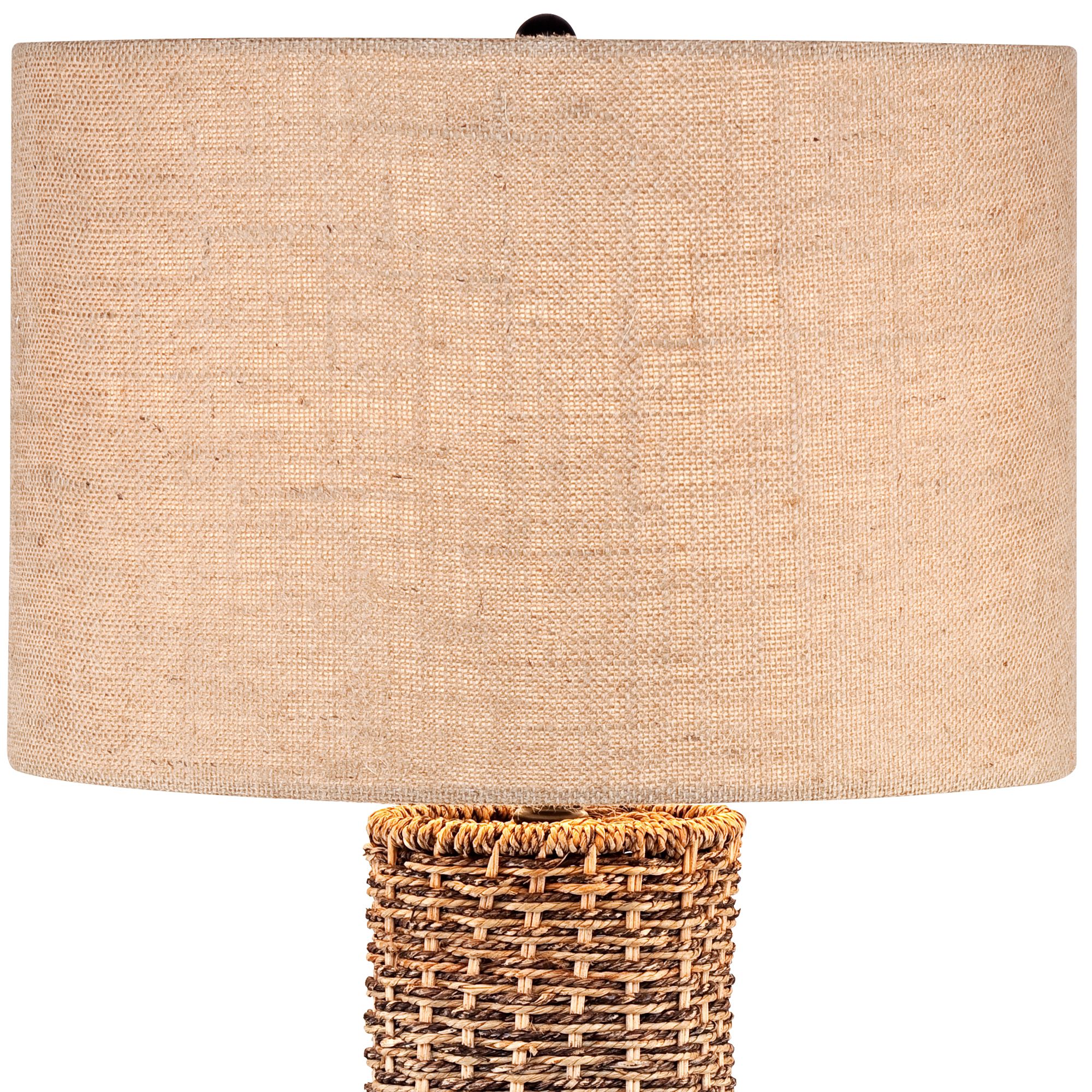 Image 4 Monocot 28 1/2"H Modern Coastal Burlap and Woven Seagrass Table Lamp more views