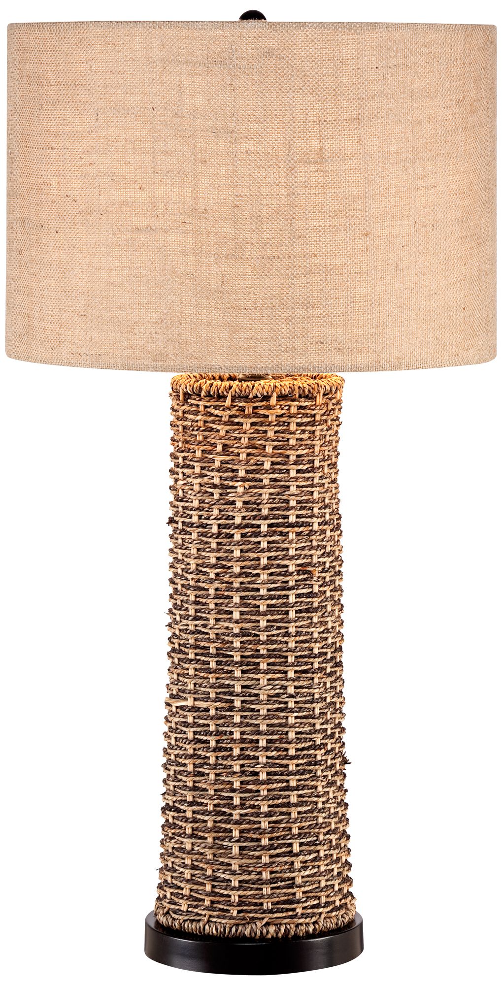 Image 2 Monocot 28 1/2"H Modern Coastal Burlap and Woven Seagrass Table Lamp