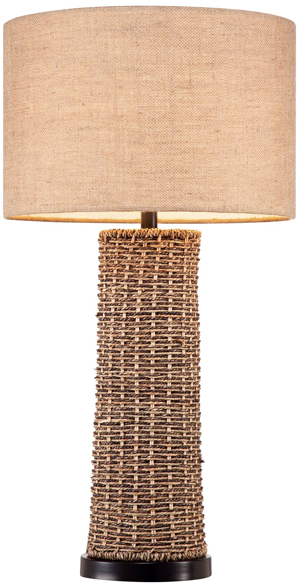 Image 6 Monocot 28 1/2"H Modern Coastal Burlap and Woven Seagrass Table Lamp more views