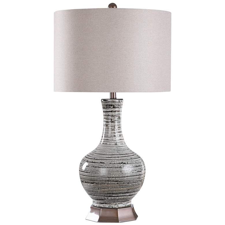 Image 1 Monorail Bronze - Glazed Ceramic Table Lamp - 100 Watts - 33In Ht.
