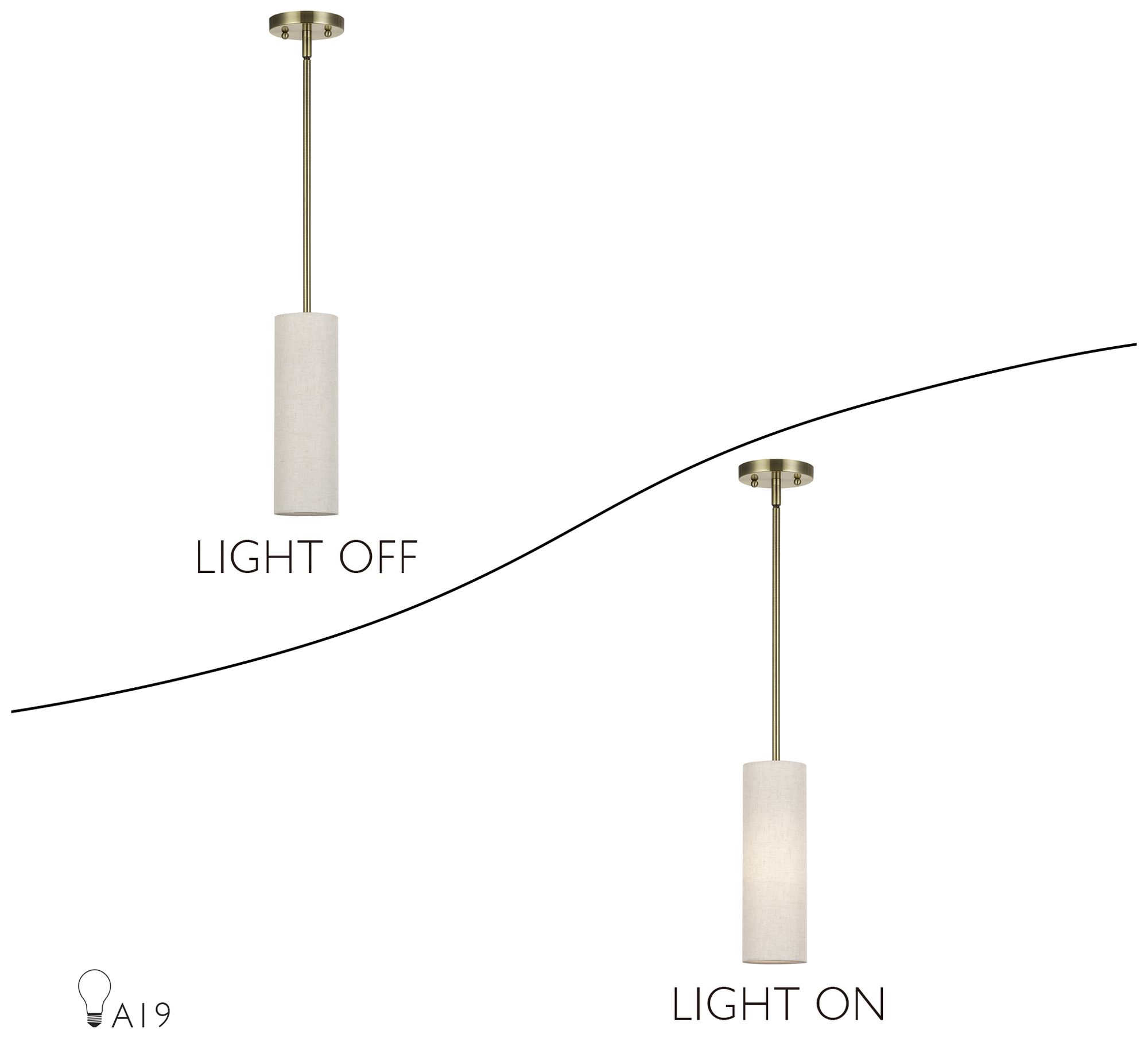 Monroe 1 Light Antique Brass Mini Pendant