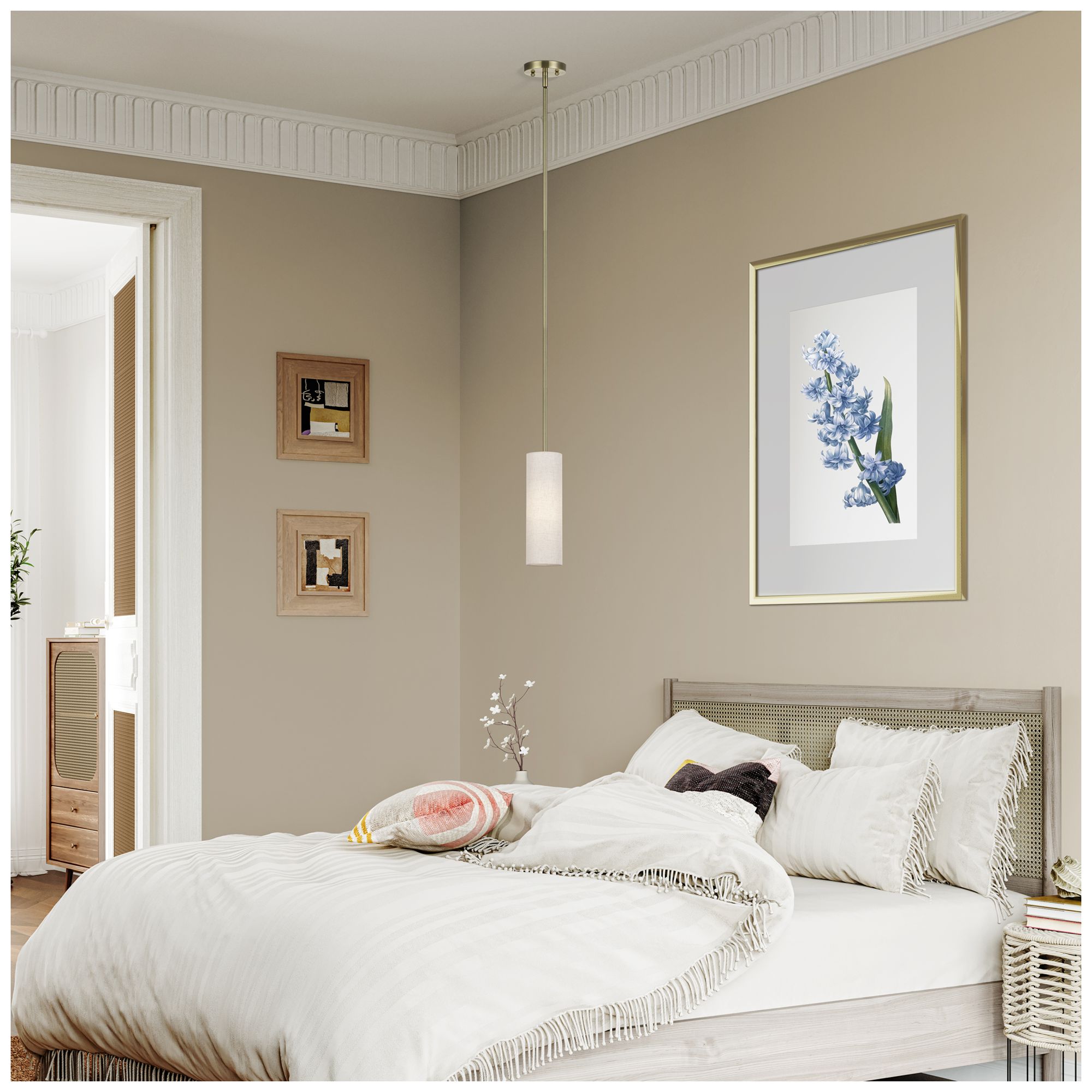 Monroe 1 Light Antique Brass Mini Pendant