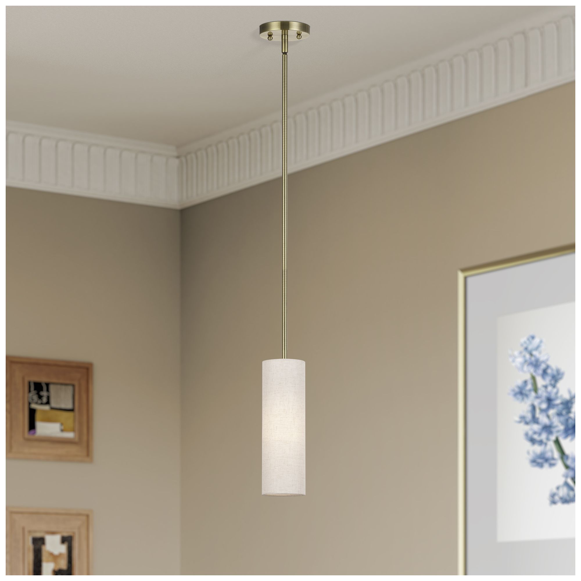 Monroe 1 Light Antique Brass Mini Pendant