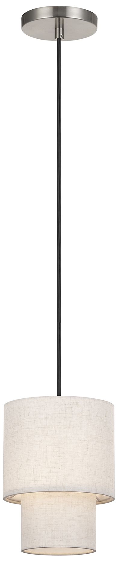 Image 4 Monroe 1 Light Brushed Nickel Mini Pendant more views