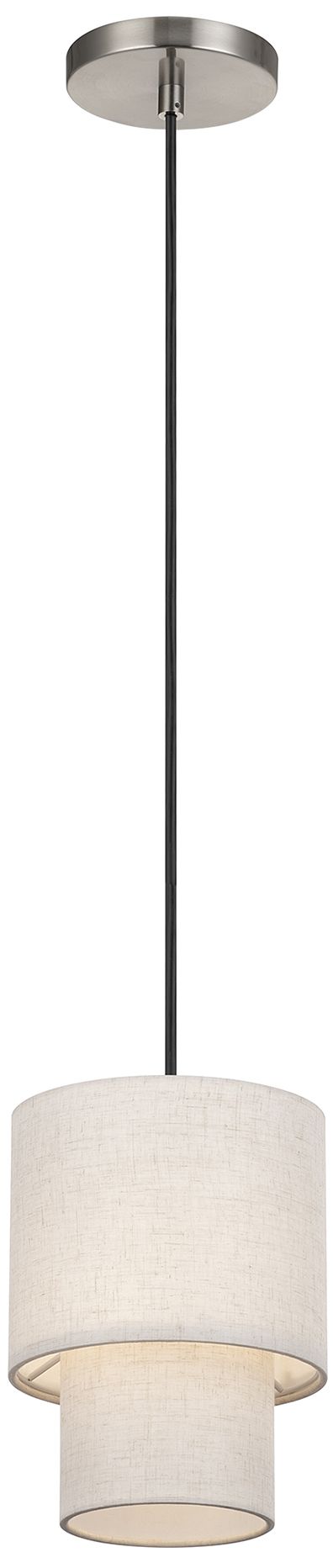Image 5 Monroe 1 Light Brushed Nickel Mini Pendant more views