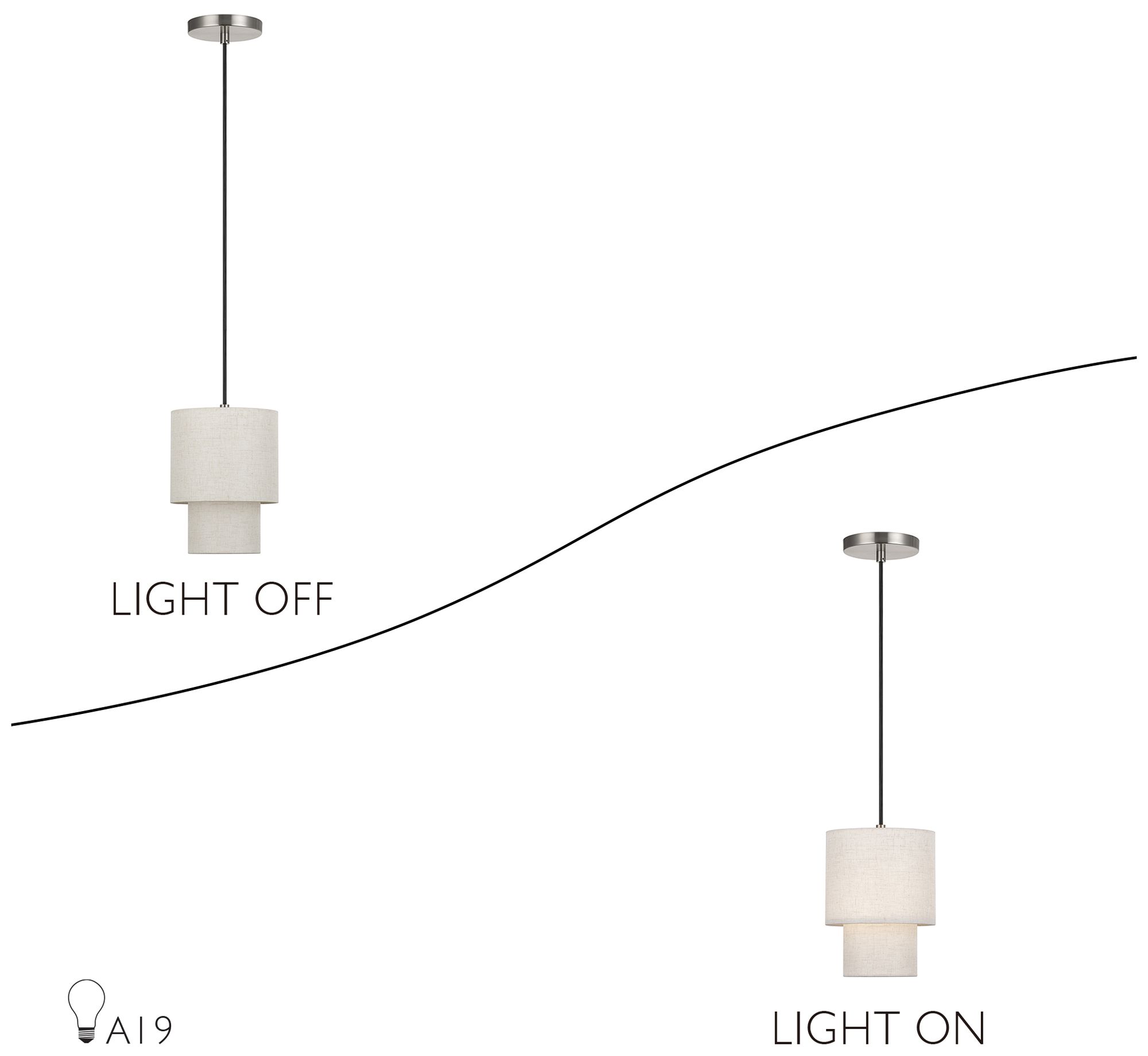 Monroe 1 Light Brushed Nickel Mini Pendant