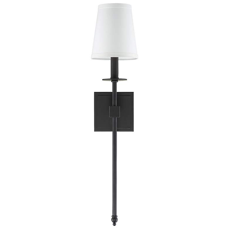 Image 2 Monroe 1-Light Wall Sconce in Matte Black more views